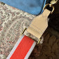 J Crew blue leather Devon bag