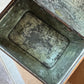 Antique tea tin Russian floral embossed box