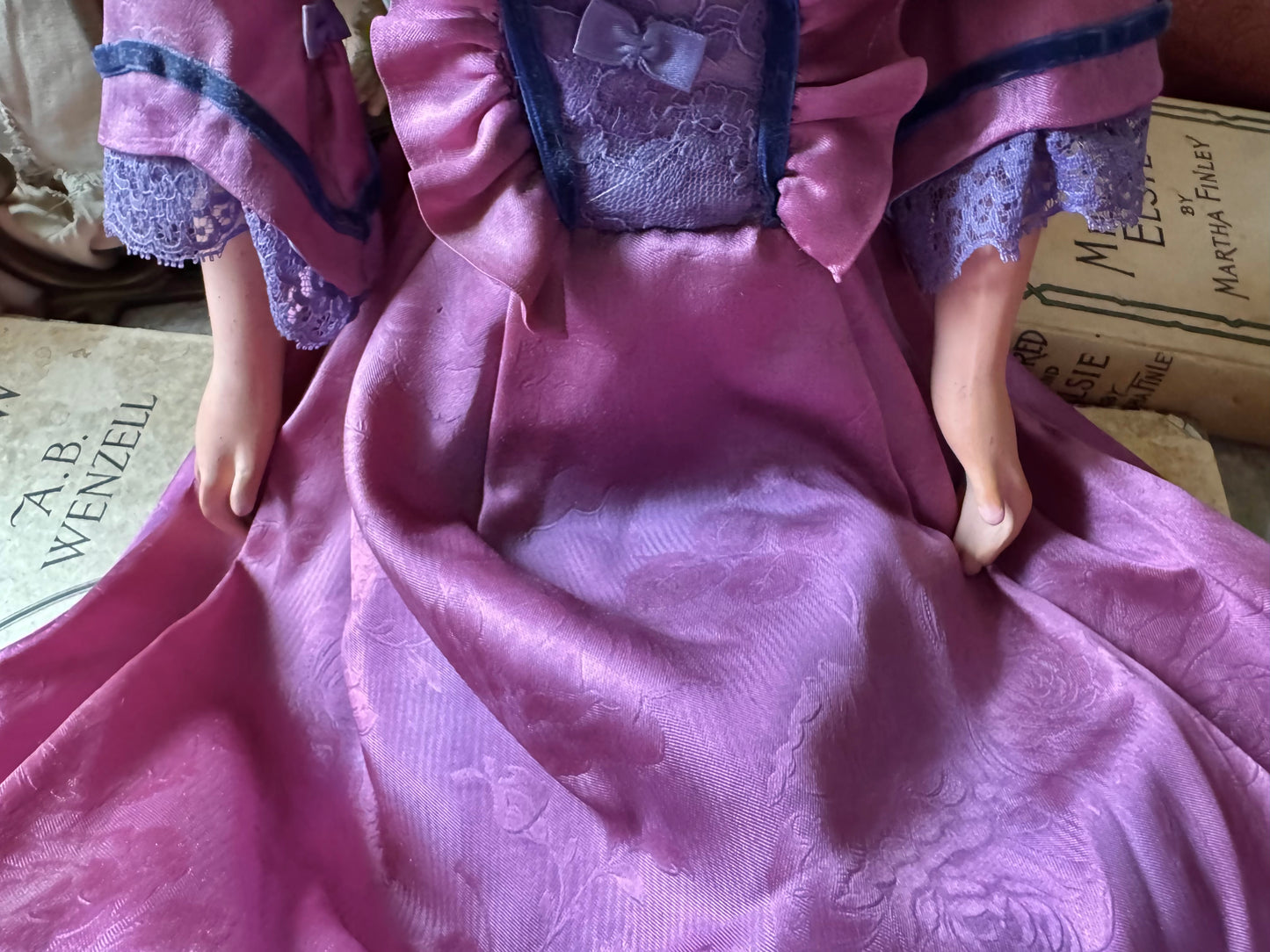 Antique French boudoir bed doll