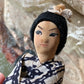 Vintage Geisha girl knee hugger doll