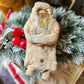 Antique Christmas Santa cotton batting decoration