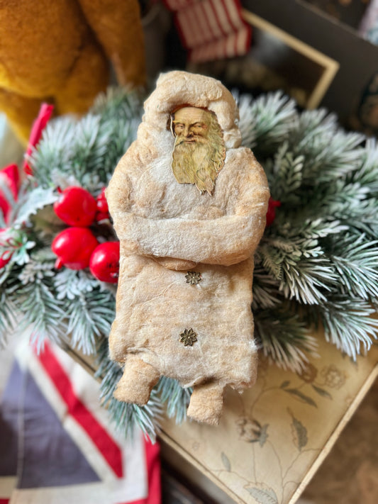 Antique Christmas Santa cotton batting decoration