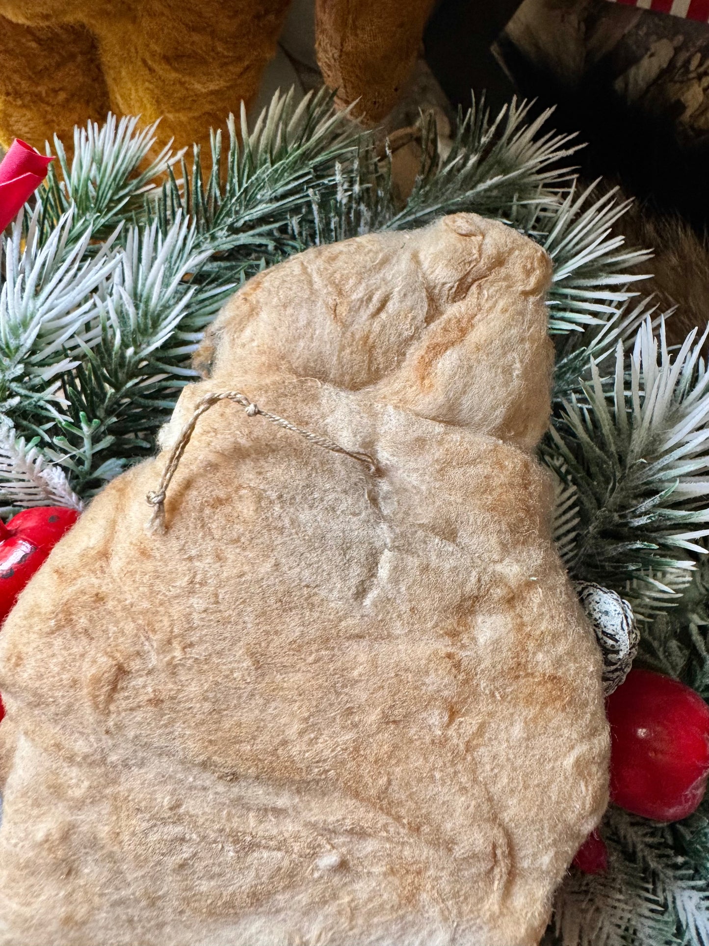 Antique Christmas Santa cotton batting decoration