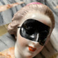 Antique French porcelain masked lady head