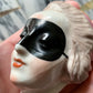 Antique French porcelain masked lady head