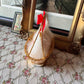 Vintage Japan miniature dogs in basket doll pomeranian puppies