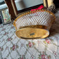Vintage Japan miniature dogs in basket doll pomeranian puppies