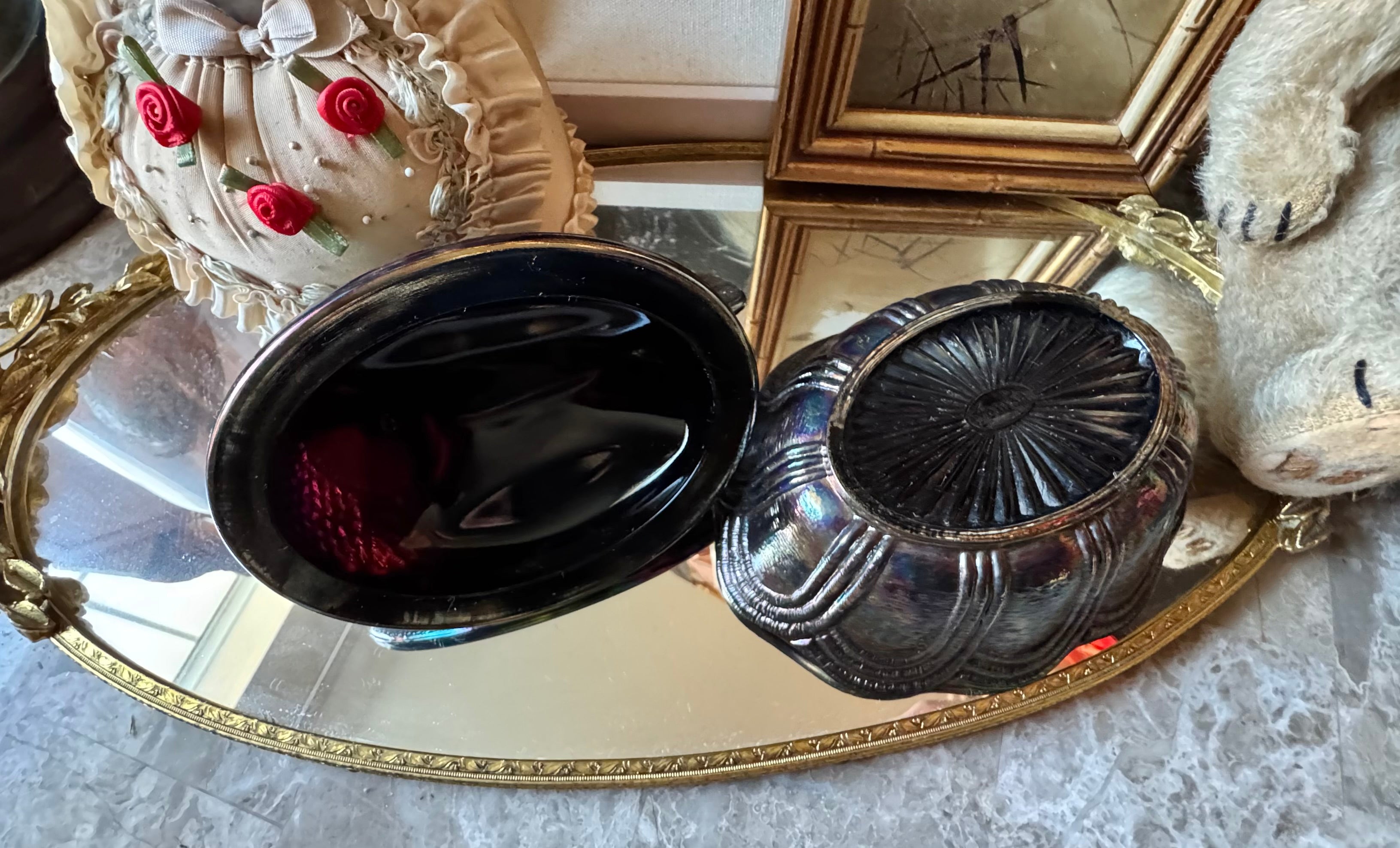 Vintage Fenton Glass Hen on Nest dish – SAD ROSETTA