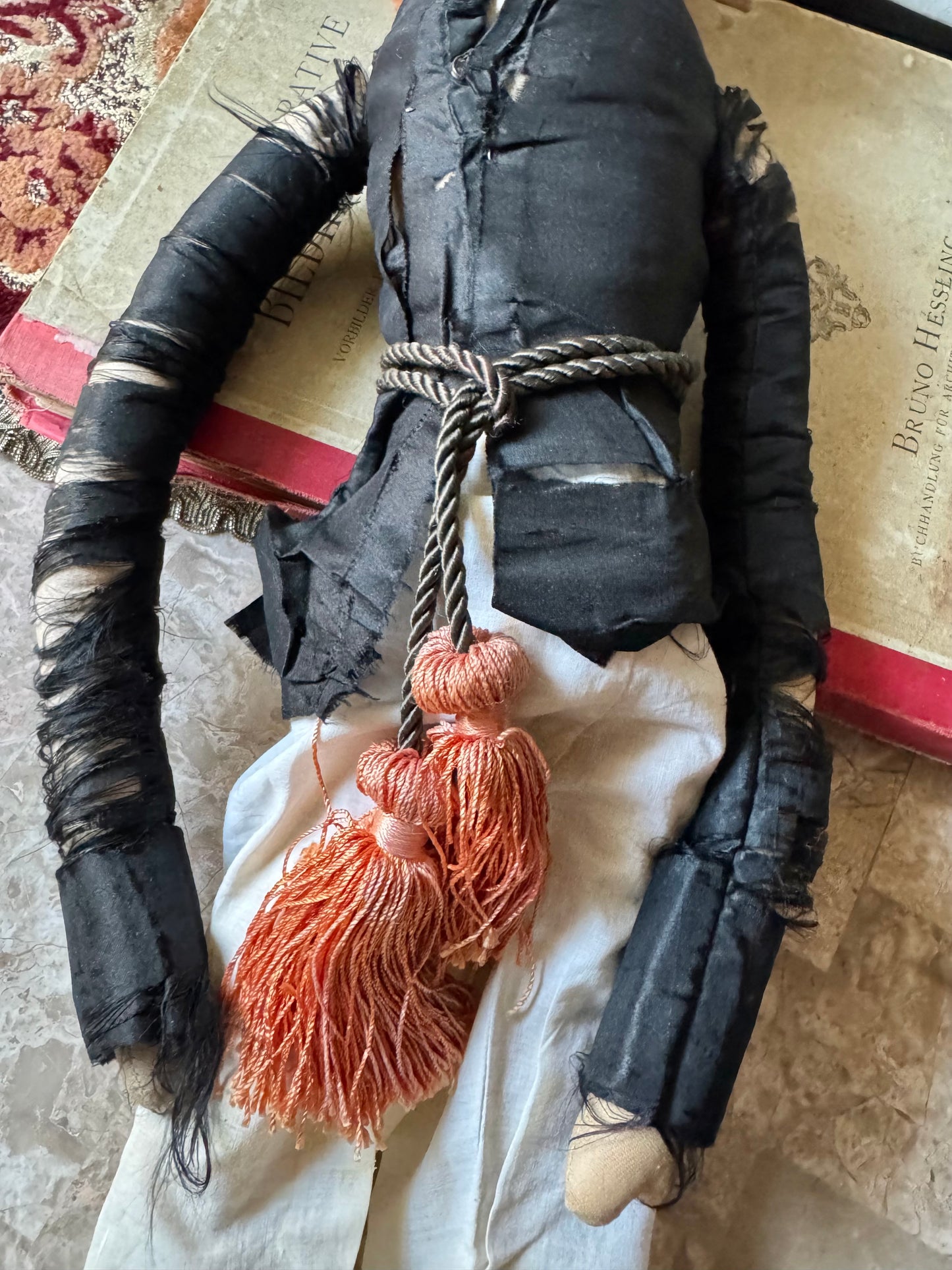 Antique boudoir doll cloth flapper doll