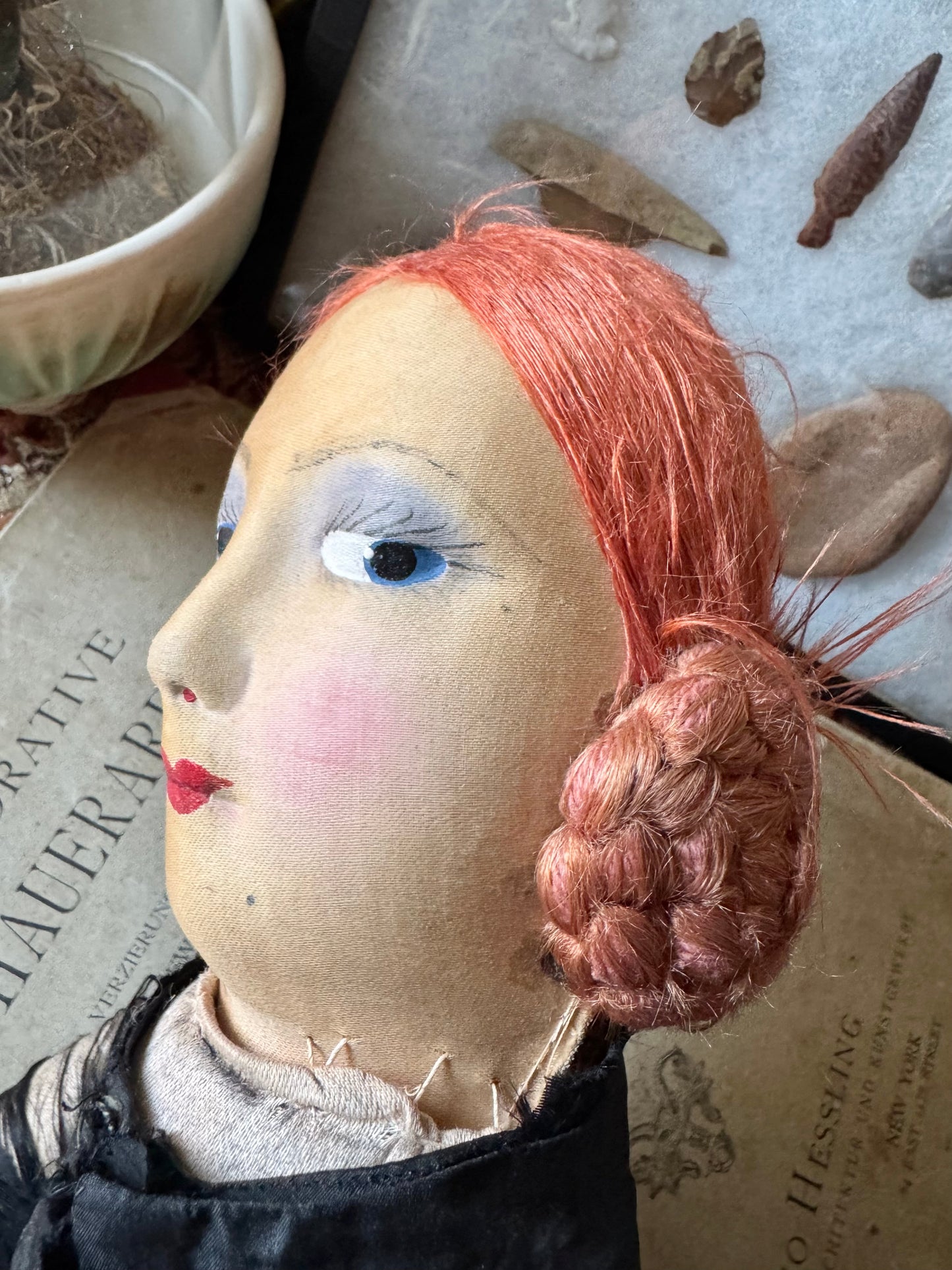 Antique boudoir doll cloth flapper doll