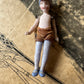 Antique miniature bunny girl doll tiny bisque doll