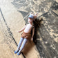 Antique miniature bunny girl doll tiny bisque doll