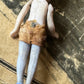 Antique miniature bunny girl doll tiny bisque doll