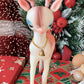 Vintage pink Christmas reindeer