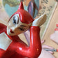 Vintage red she devil ballerina figurine
