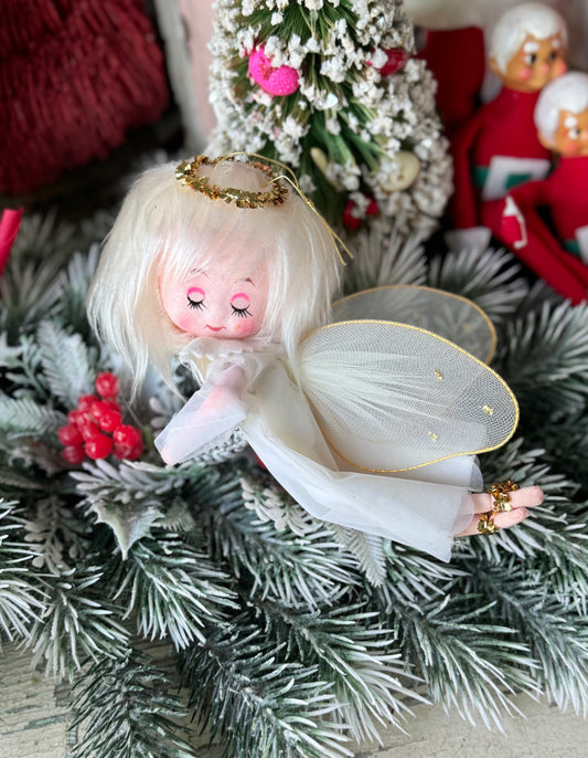 Vintage Christmas angel ornament Jestia pixie