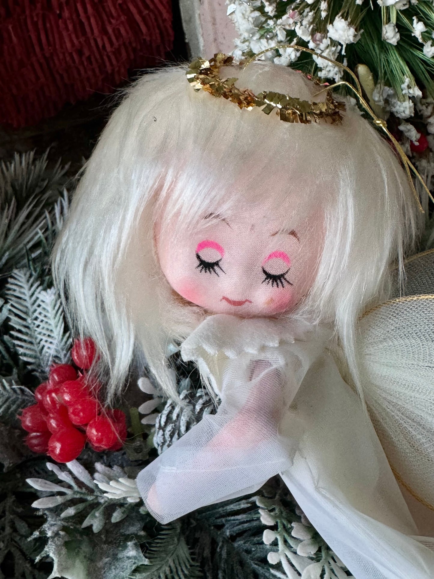 Vintage Christmas angel ornament Jestia pixie