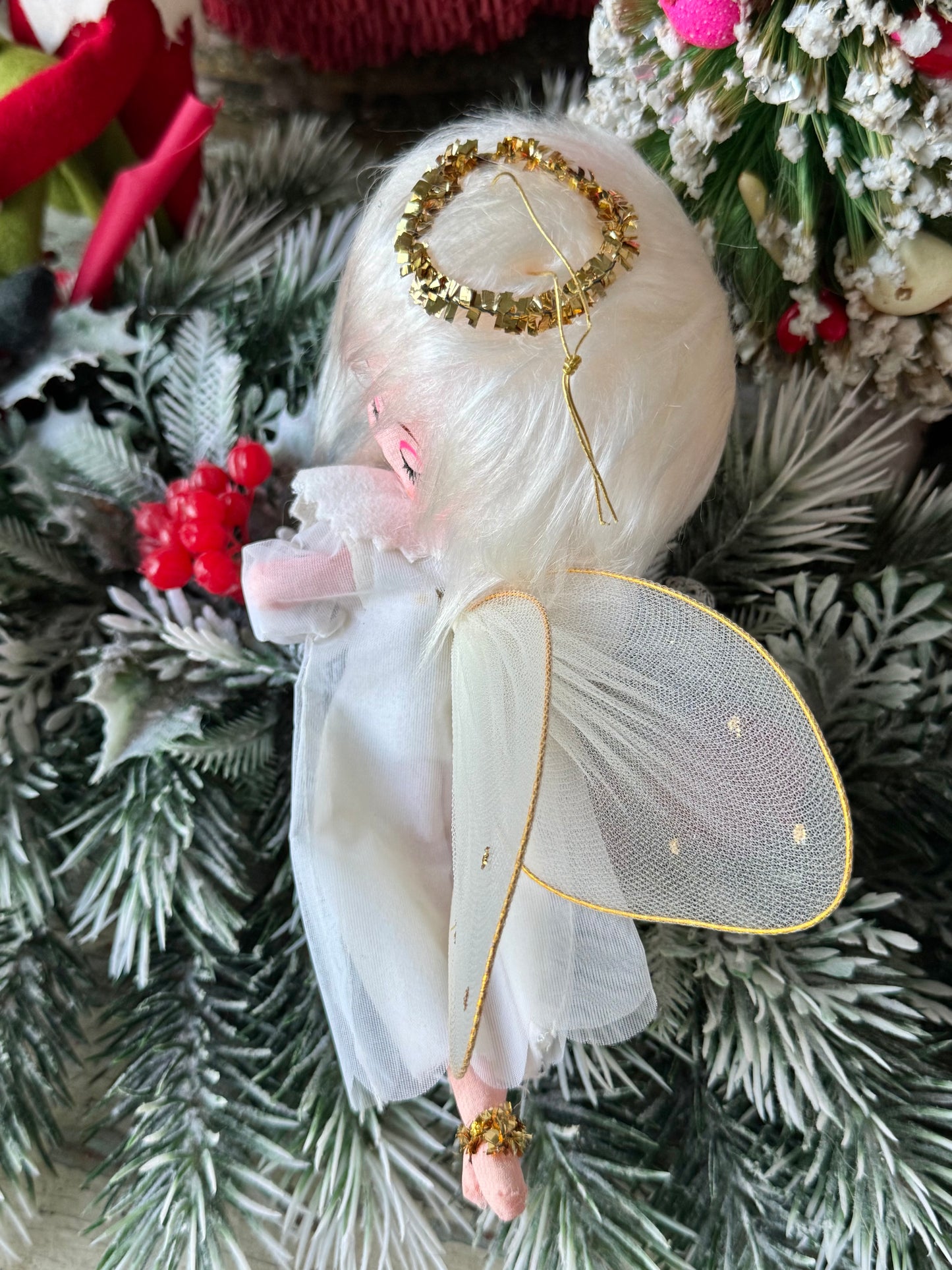 Vintage Christmas angel ornament Jestia pixie