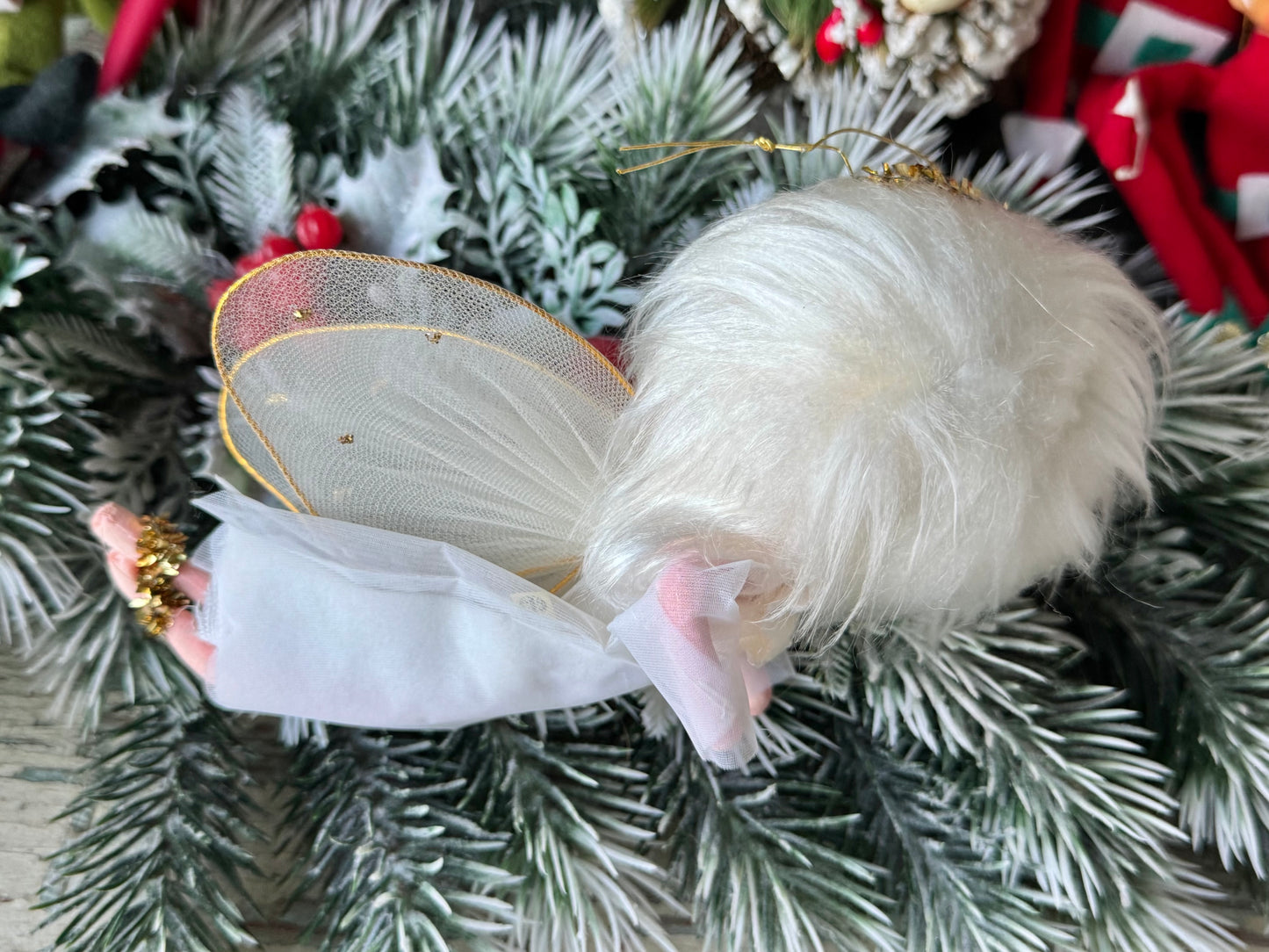 Vintage Christmas angel ornament Jestia pixie