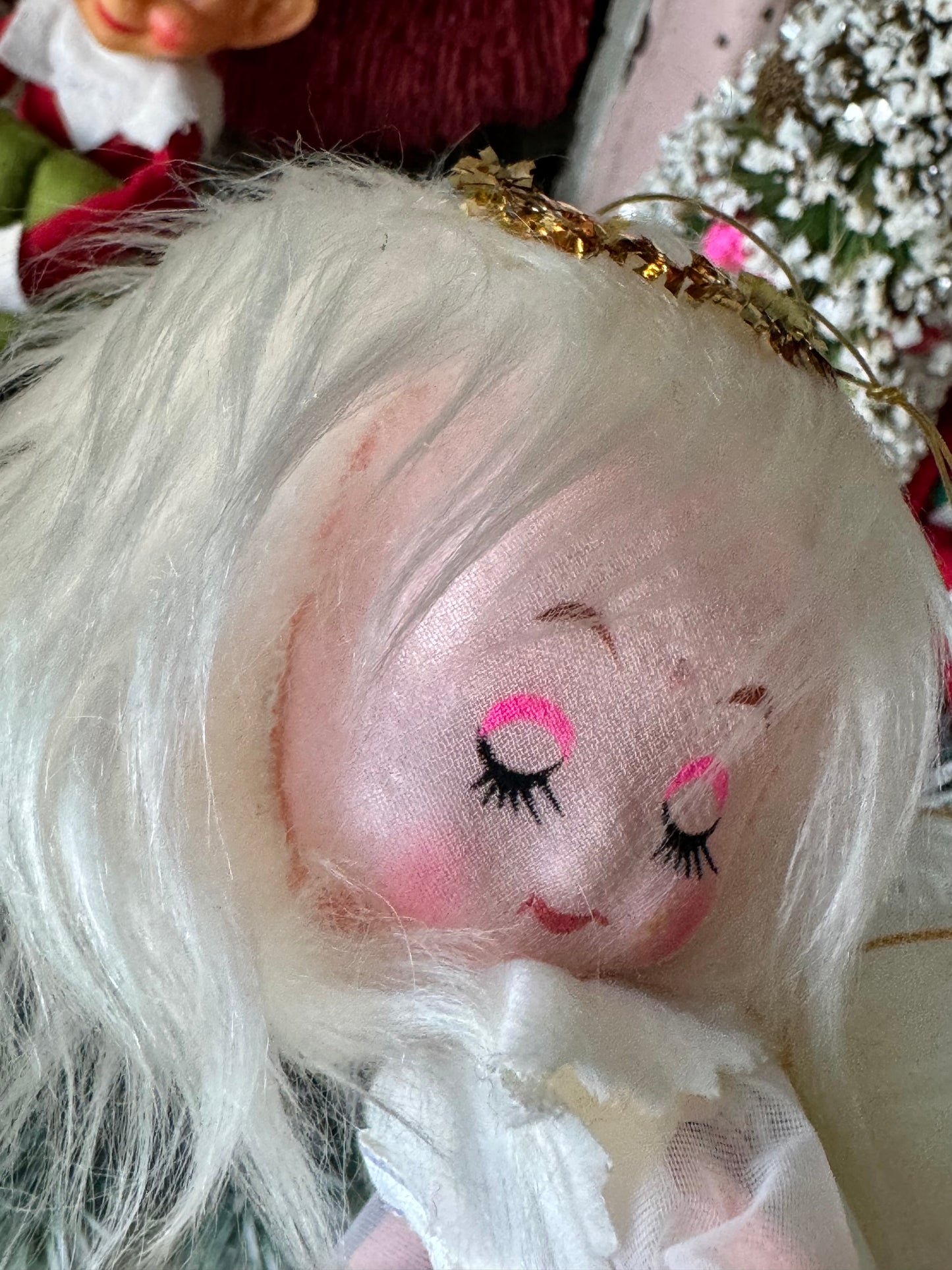 Vintage Christmas angel ornament Jestia pixie