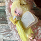 Vintage Forsum yellow angel ornament blond pixie fairy