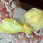 Vintage Forsum yellow angel ornament blond pixie fairy