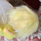 Vintage Forsum yellow angel ornament blond pixie fairy