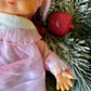 Vintage pink hair Christmas angel ornament