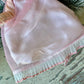 Vintage pink hair Christmas angel ornament
