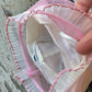 Vintage pink hair Christmas angel ornament