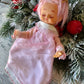 Vintage pink hair Christmas angel ornament