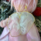 Vintage pink hair Christmas angel ornament