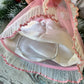 Vintage pink hair Christmas angel ornament