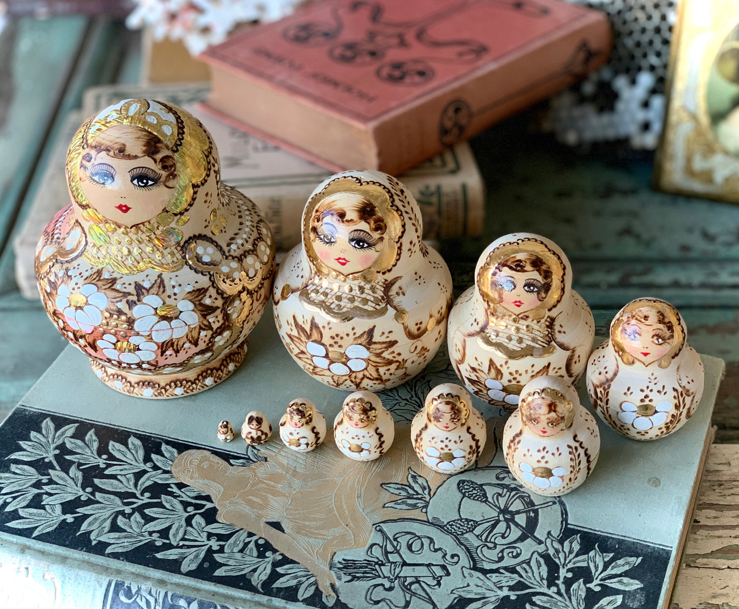 Vintage set matryoshka nesting dolls