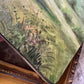 Vintage painting zebra wild animal signed framed art