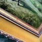 Vintage painting zebra wild animal signed framed art