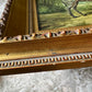 Vintage painting zebra wild animal signed framed art