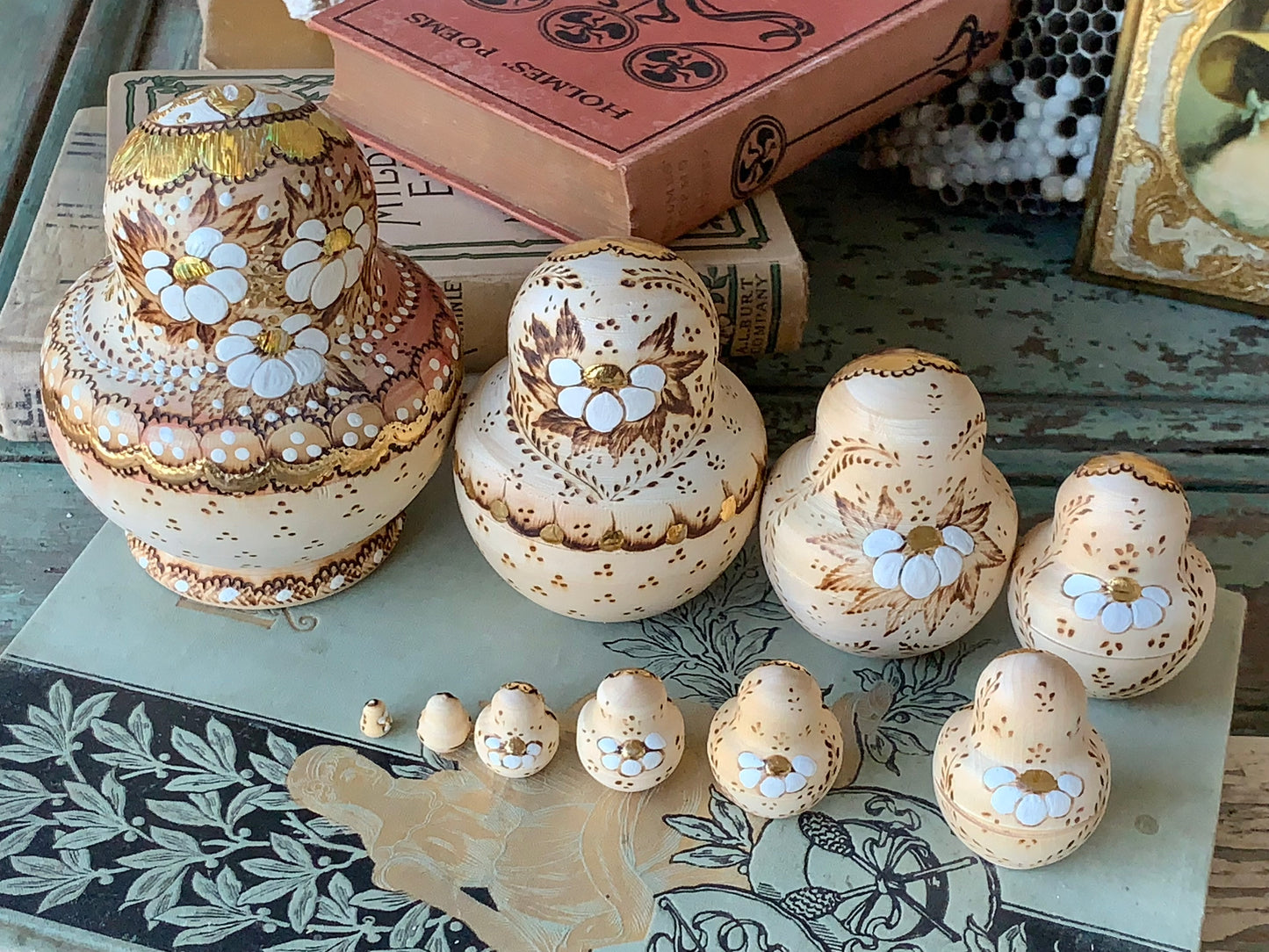 Vintage set matryoshka nesting dolls