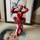 Vintage She devil ballerina ceramic dancer figurine