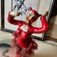 Vintage She devil ballerina ceramic dancer figurine