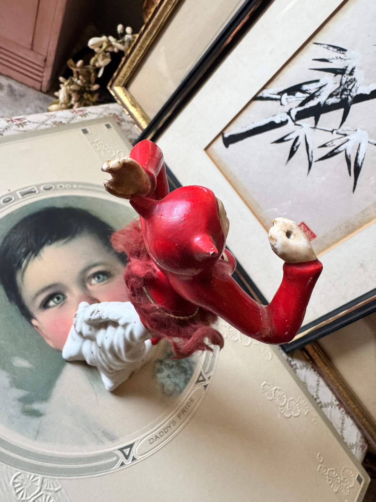 Vintage She devil ballerina ceramic dancer figurine