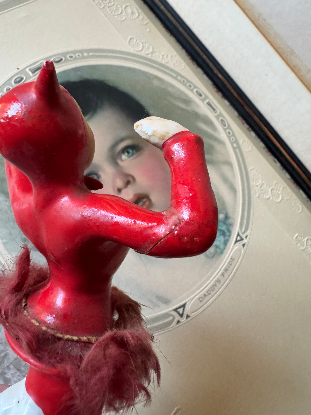 Vintage She devil ballerina ceramic dancer figurine