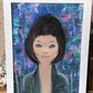 Vintage original Igor Pantuhoff gilr portrait painting