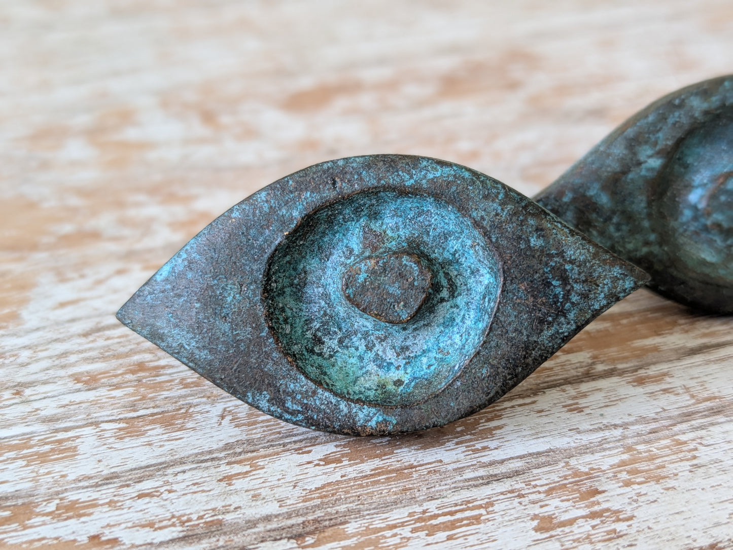 1967 "Antico" by Jerome & Evelyn Ackerman Hand-cast Solid Brass Pulls: 2 Pieces