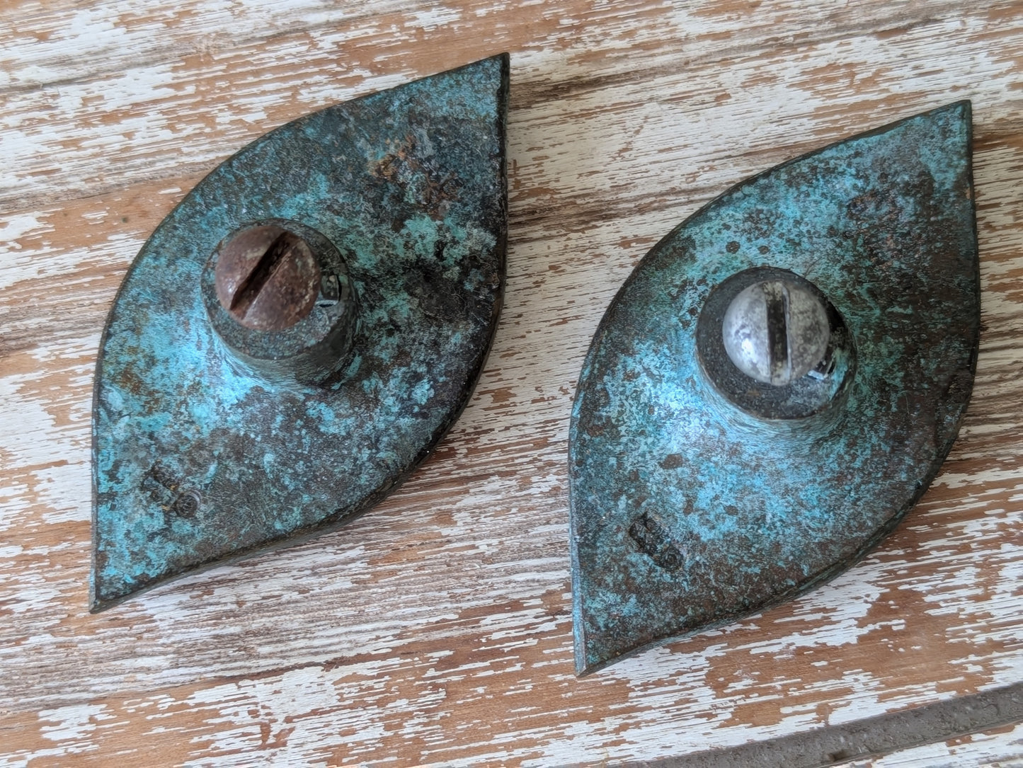 1967 "Antico" by Jerome & Evelyn Ackerman Hand-cast Solid Brass Pulls: 2 Pieces