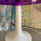 Mid century mushroom lamp Softlite purple white retro atomic table light