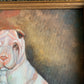 Vintage framed original dog painting