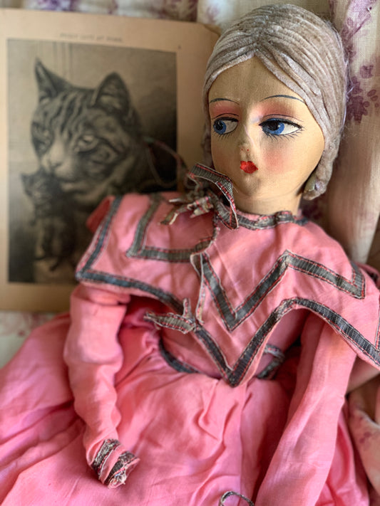 Vintage flapper boudoir doll