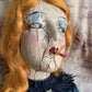 Antique smoker boudoir doll age worn flapper doll