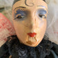 Vintage pierrot boudoir doll French style clown bed doll